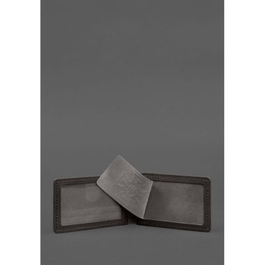 Leather cover for DSNS certificate with pocket, dark brown