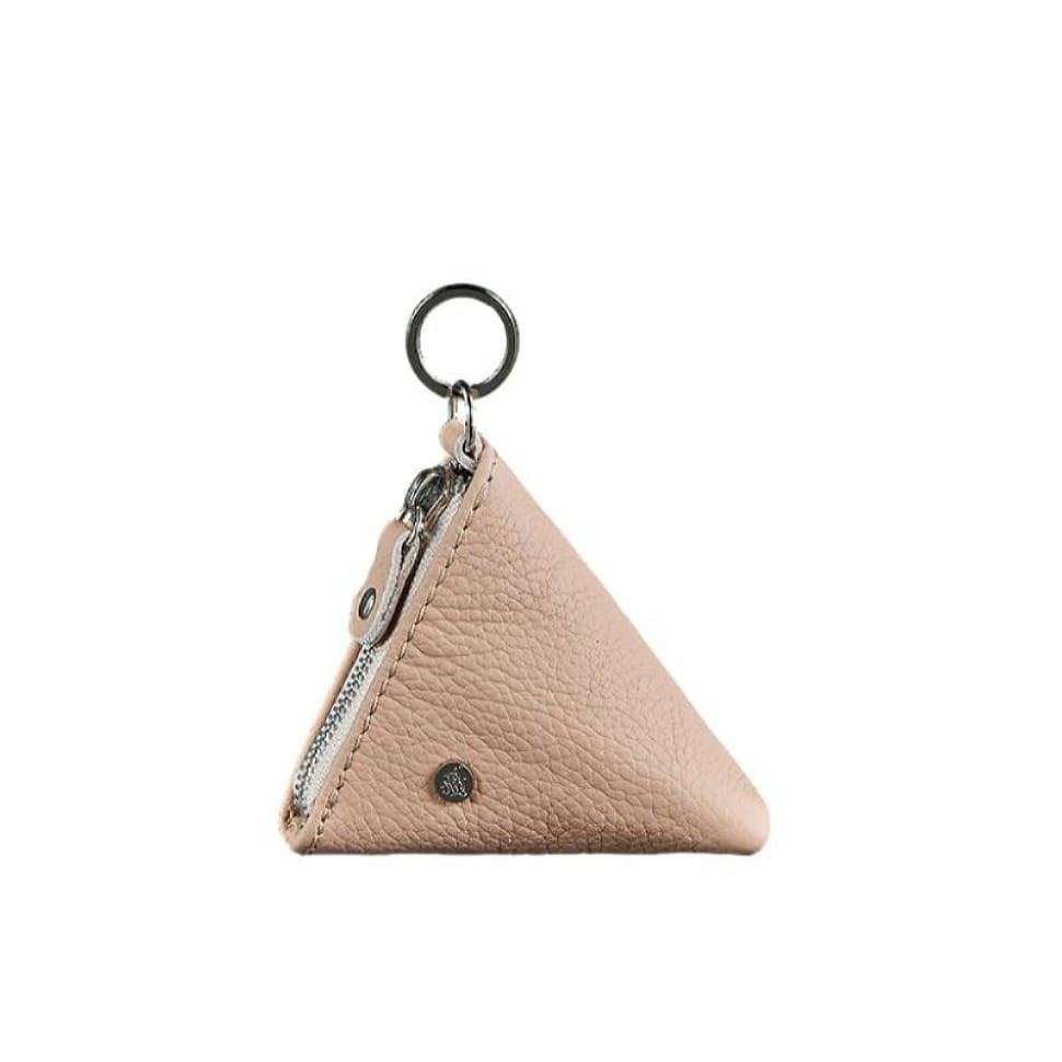 Жіноча шкіряна монетниця 2.0 Піраміда світло-бежева