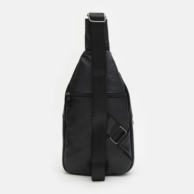Men's leather backpack Keizer K1082bl-black