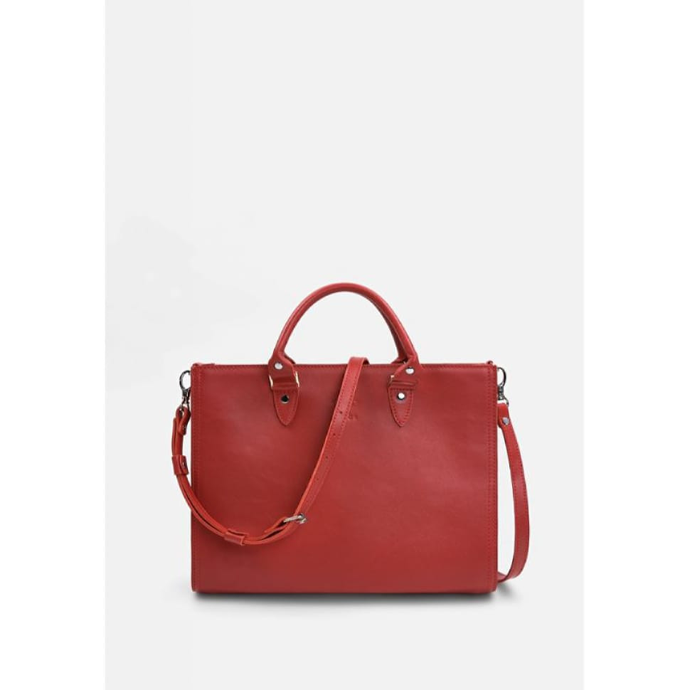 Жіноча шкіряна сумка Fancy A4 червона