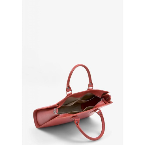 Жіноча шкіряна сумка Fancy A4 червона