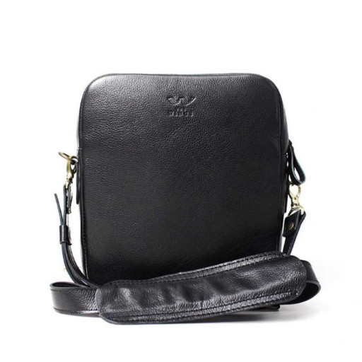 Шкіряна сумка Challenger S чорна флотар