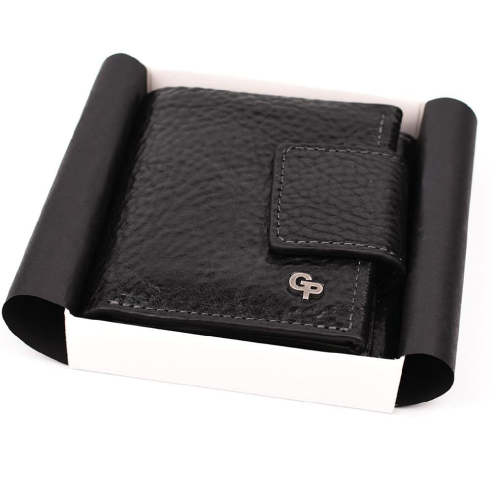 Small mens leather wallet Grande Pelle 502410 black