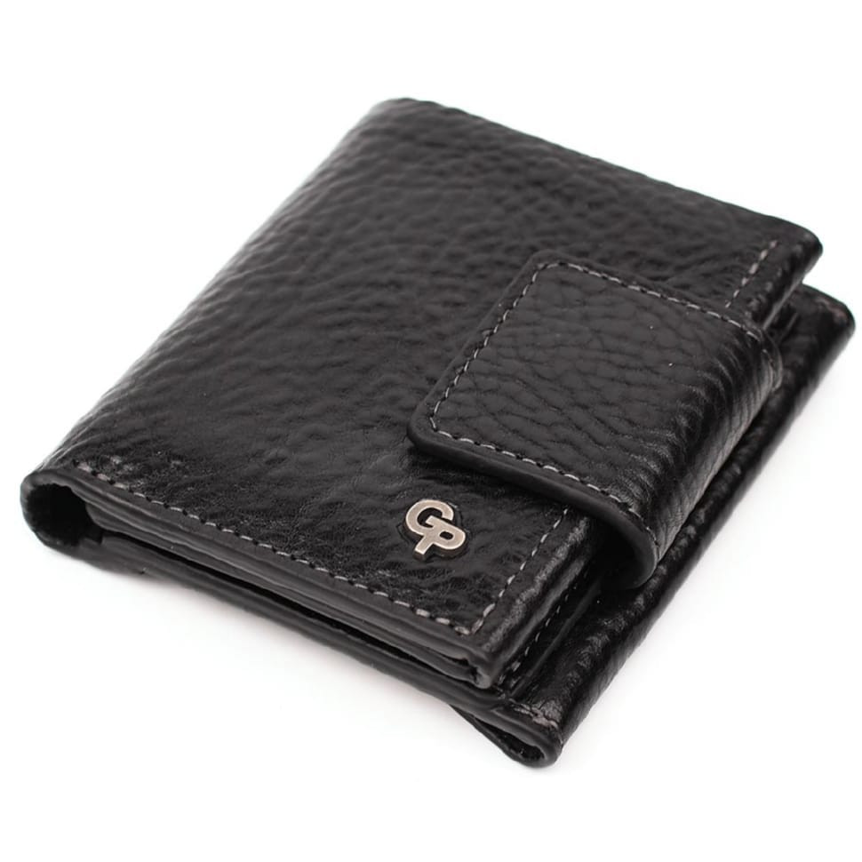 Small mens leather wallet Grande Pelle 502410 black