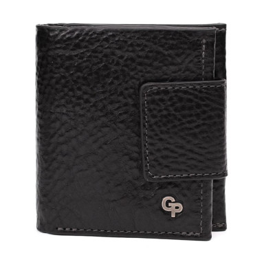 Невелике чоловіче шкіряне портмоне Grande Pelle 502410 чорне