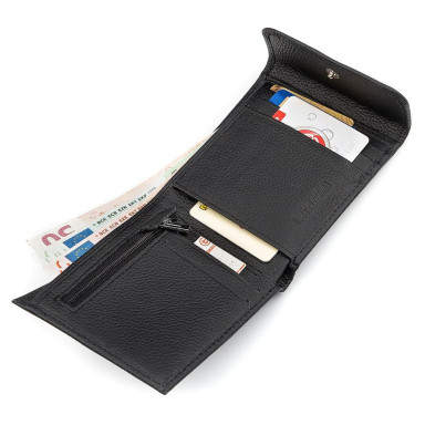Кошелек ST Leather 18313 (ST155) кожаный Черный