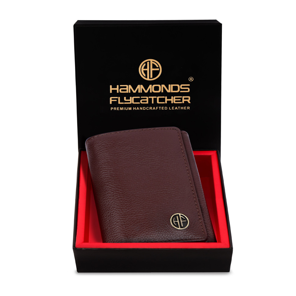 Чоловічий шкіряний гаманець Hammonds Flycatcher HF597 Redwood Brown (Коричневий)