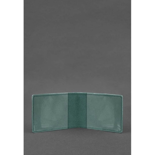 Універсальна шкіряна обкладинка для посвідчення зелена