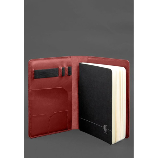 Шкіряний блокнот А5 (софт-бук) 9.4 червоний