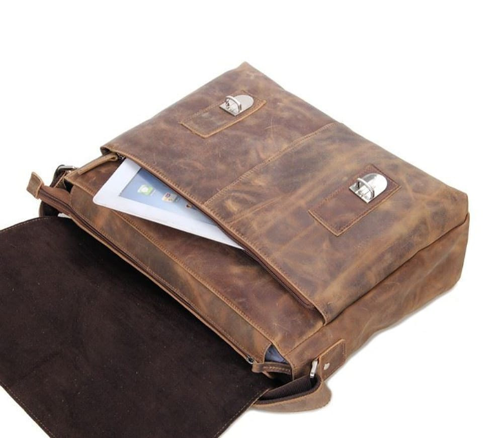 Чоловіча шкіряна сумка через плече JD6002LR John McDee