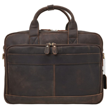 Портфель мягкий кожаный BUFFALO BAGS M8368C коричневый