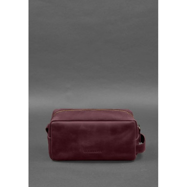 Leather cosmetic bag 6.0 burgundy Crazy Horse