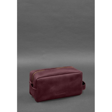 Leather cosmetic bag 6.0 burgundy Crazy Horse