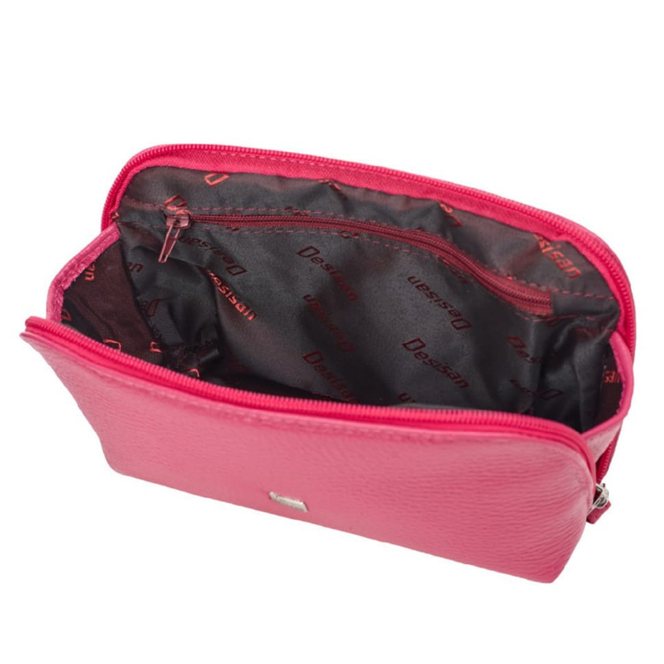 Косметичка шкіра Desisan 1-369 рожевий флотар