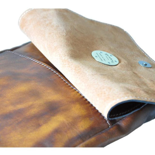 Pratesi BCO283 - Vinci Cross Body Bag in cow leather Vinci B283 Cognac