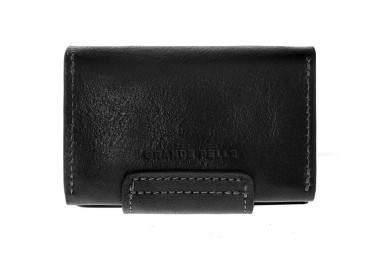 Business card holder with magnet, glossy, black GP