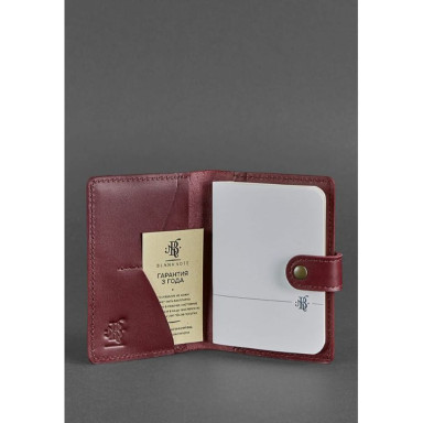 Leather passport cover 3.0 burgundy