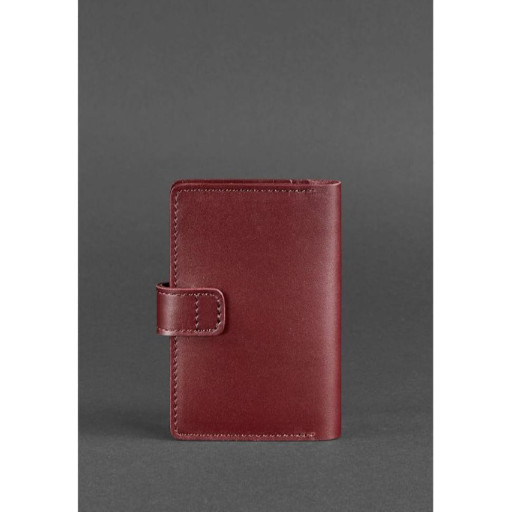 Шкіряна обкладинка для паспорта 3.0 бордова