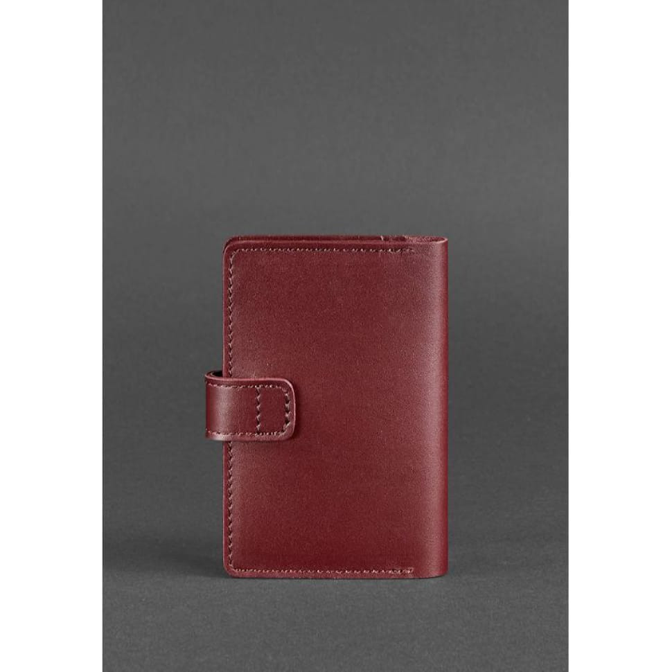 Шкіряна обкладинка для паспорта 3.0 бордова