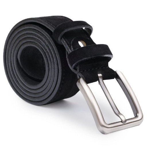 Замшевий чоловічий ремінь Vintage 20738 Чорний