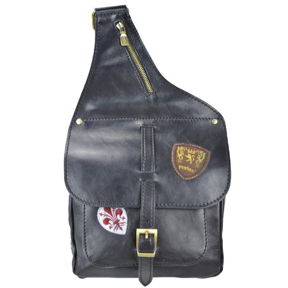 Pratesi BNE135/PE - Bisaccia 135/PE Cross Body Bag in cow leather Bisaccia B135/PE Black