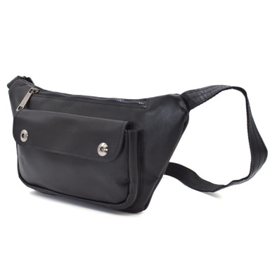 Leather banana waist bag black nappa GA-8145-3md TARWA