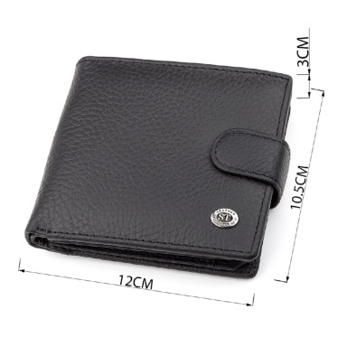 Мужской кошелек ST Leather 18345 (ST153) кожаный Черный