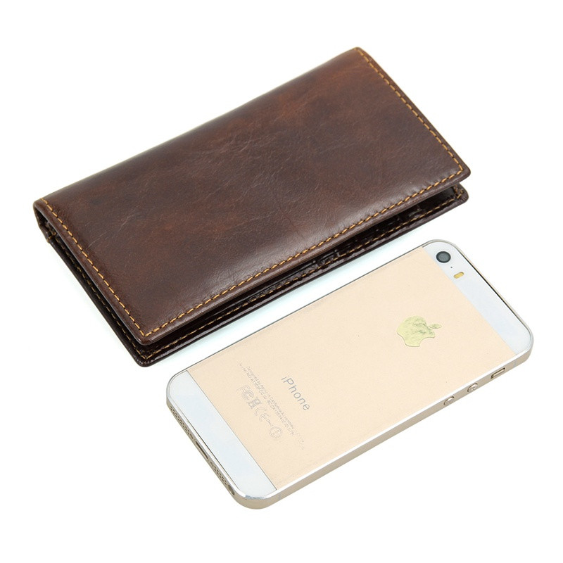 Візитниця кардхолдер зі шкіри темно-коричневий John McDee R-8119Q