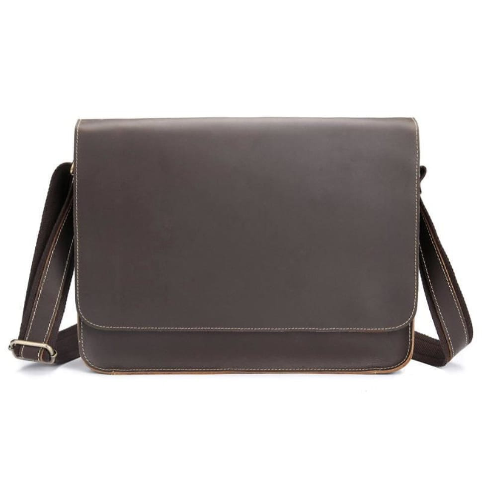 Чоловіча шкіряна сумка через плече, колір коричневий, Bexhill bx3358