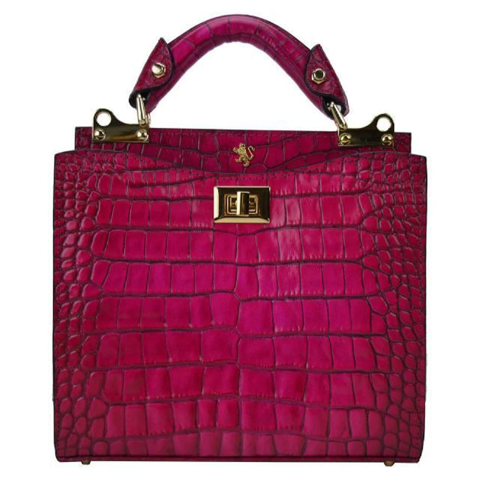 Pratesi KFU150/26 - Anna Maria Luisa de' Medici Small King Lady Bag in cow leather King Fuxia