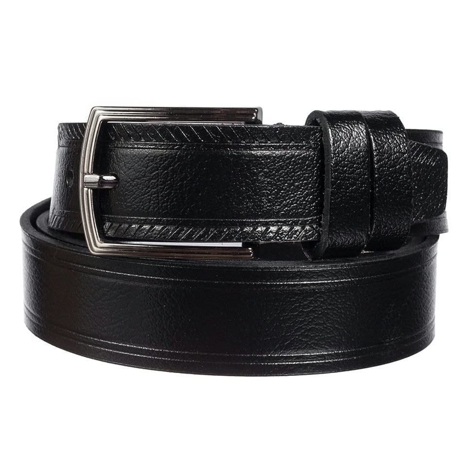 Ремінь шкіряний YSK джинсовий 4см 4-3026-1 чорний