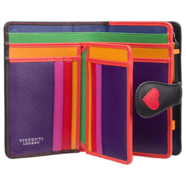 Гаманець жіночий Visconti LV4 Crush c RFID (Black-Multi Love)