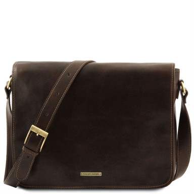 Чоловічий шкіряний месенджер Tuscany Leather Messenger Double TL90475