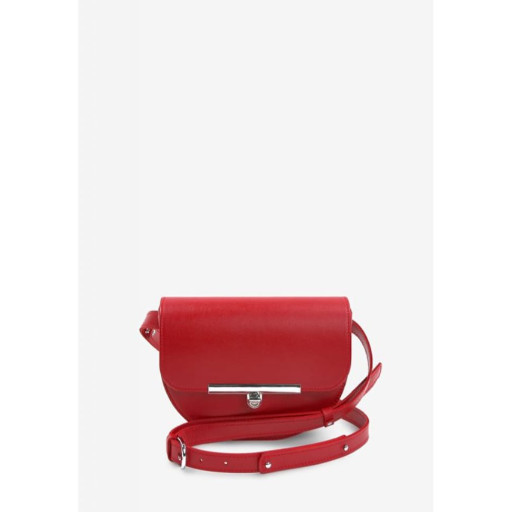 Жіноча шкіряна сумка поясна-кроссбоді Bridget червона