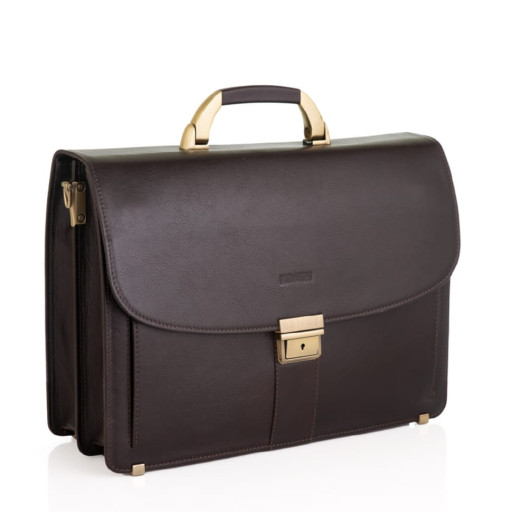 Коричневий чоловічий шкіряний портфель Newery N1587GC