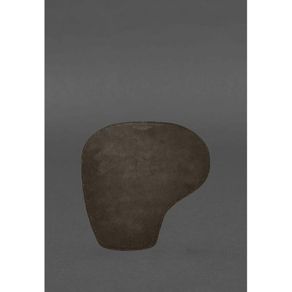 Килимок для мишки "Грушка" з натуральної шкіри темно-коричневий Crazy Horse