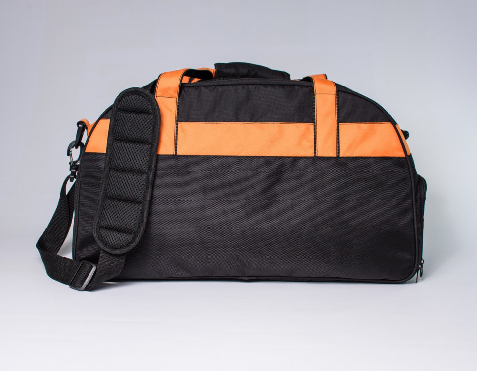 Спортивна сумка з кишенею для взуття 42L Cross Porter чорна з помаранчевим від MAD