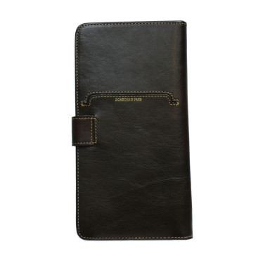 Leather travel wallet Accademia 2106 moro brown