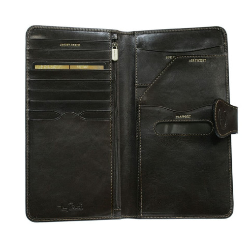 Портмоне-тревел шкіряне Accademia 2106 moro коричневий