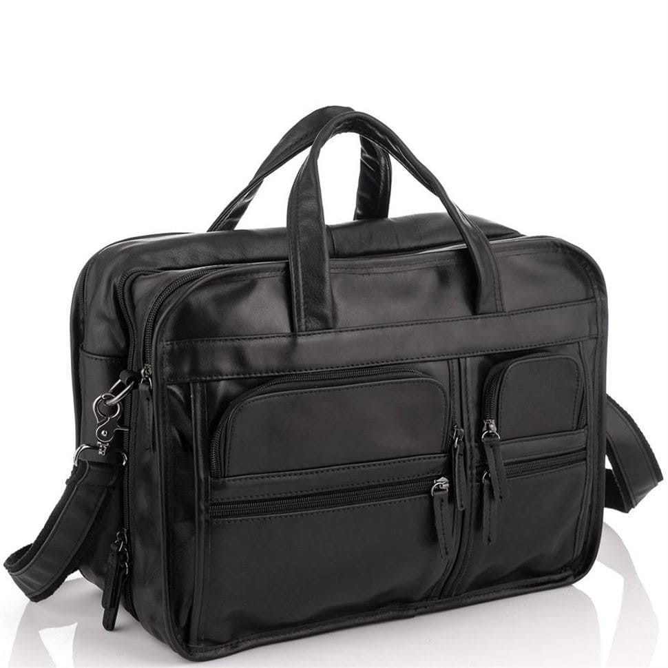 Велика ділова чоловіча шкіряна сумка Jasper&Maine 7093A