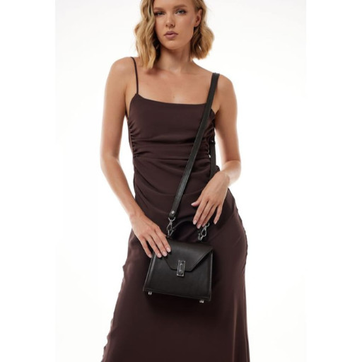 Жіноча шкіряна сумка Futsy темно-коричнева