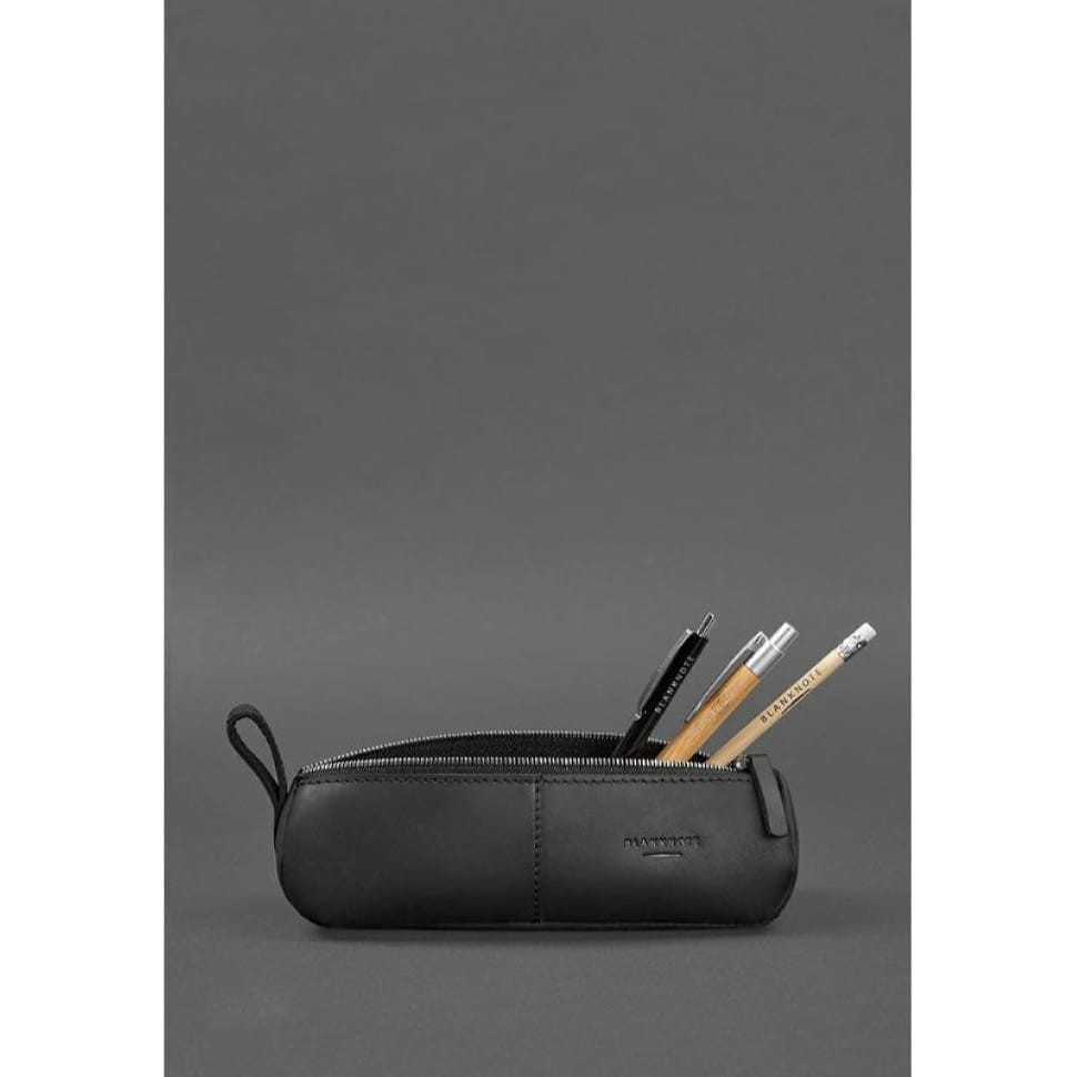 Шкіряний пенал-несесер (футляр для окулярів) 4.0 Чорний Crazy Horse