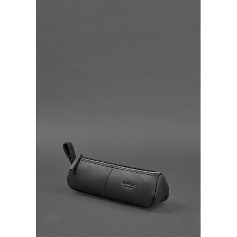 Шкіряний пенал-несесер (футляр для окулярів) 4.0 Чорний Crazy Horse