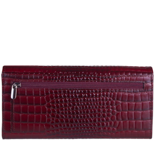 Гаманець жіночий шкіряний Desisan 150-626 бордо кроко лак