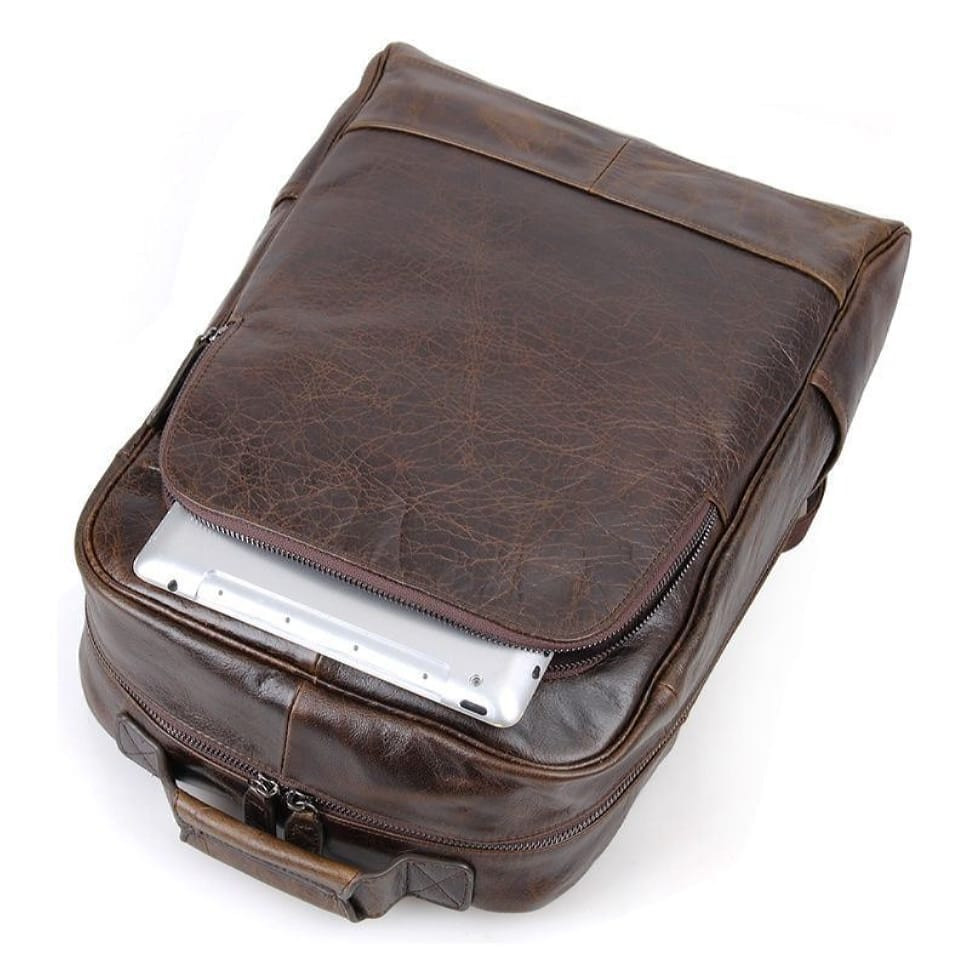 Чоловік шкіряний рюкзак для щоденного використання John McDee 7347C