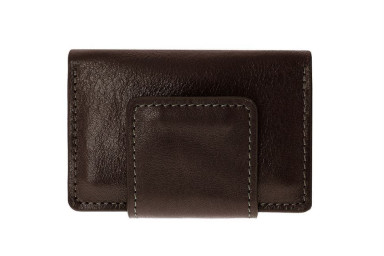 Business card holder with magnet, gloss, GP chocolate 302620