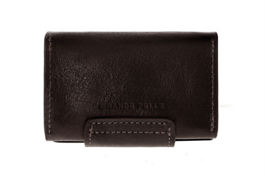 Business card holder with magnet, gloss, GP chocolate 302620