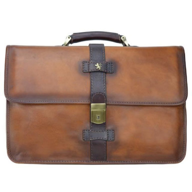 Pratesi BMA459 - Briefcase Pratomagno in cow leather Pratomagno B459 Brown in cow leather