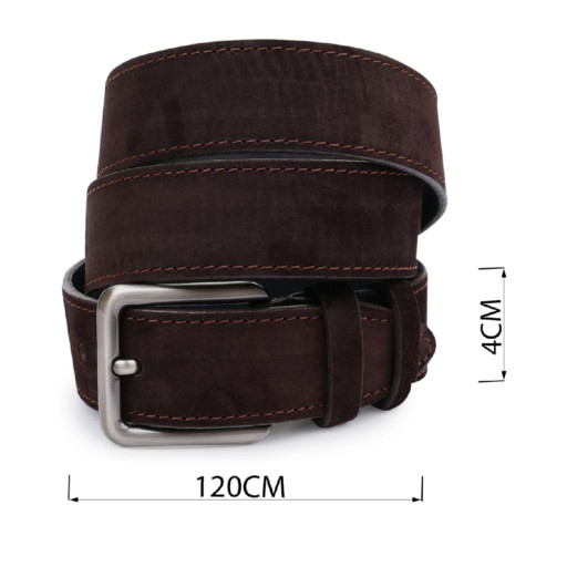 Чоловічий ремінець замшевий Vintage 20739 Коричневий