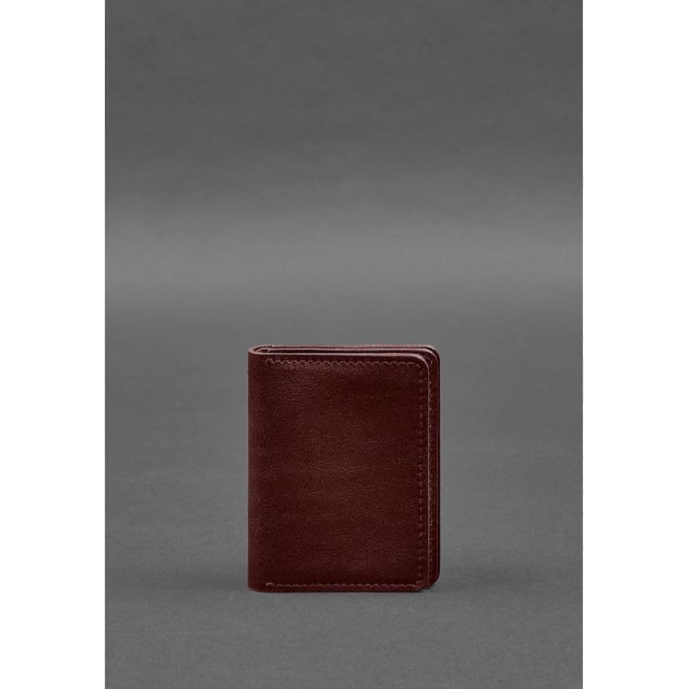 Шкіряна обкладинка для посвідчення водія, ID і пластикових карток 2.0 бордова